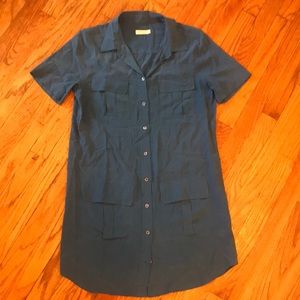 Equipment Dresses - Equipment 100% Silk Blue Shirtdress Equipment Dresses - Equipment 100% Silk Blue Shirtdress